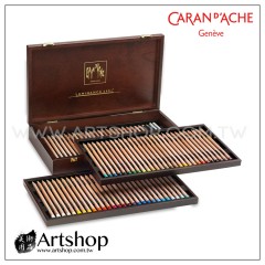 瑞士 CARAN D'ACHE 卡達 LUMINANCE 6901 極致專家級油性色鉛筆 (76+8色) 木盒