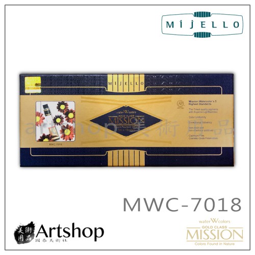 韓國 MIJELLO 美捷樂 MISSION 藝術家金級水彩 7ml (18色)MWC-7018 + 保濕調色盤 韓國 MIJELLO 美捷樂 MISSION 藝術家金級水彩 7ml (18色)MWC-7018 + 保濕調色盤