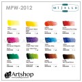 韓國 MIJELLO 美捷樂 MISSION 藝術家金級塊狀水彩 (12色) 含調色盤 MPW-2012