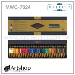 韓國 MIJELLO 美捷樂 MISSION 藝術家金級水彩 7ml (24色) MWC-7024 + 保濕調色盤【特惠組】