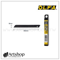 日本 OLFA 小型超銳黑刃美工刀片 ASBB-10 (10片裝)