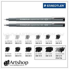 德國 STAEDTLER 施德樓 308 防乾耐水性代針筆 (0.05-1.2mm 、斜頭) 12款可選